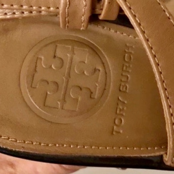 Tory Burch Ashton Patent Cork Wedge Sandals Heels - Picture 11 of 13